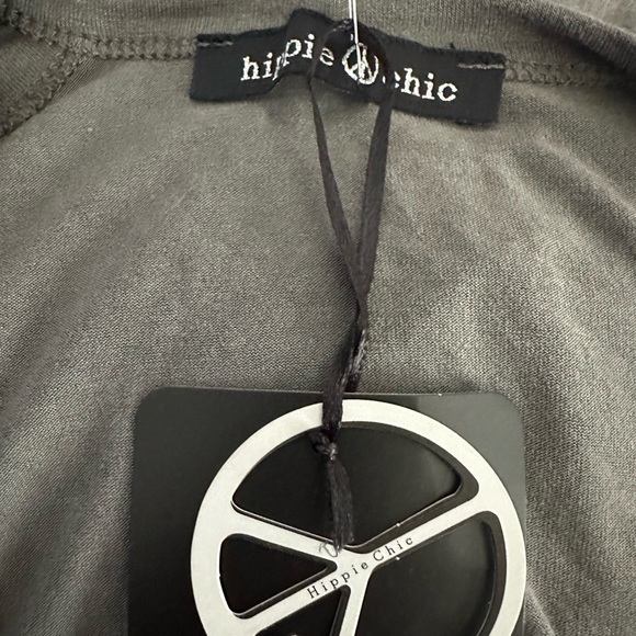 Hippie Chic Green Gray Relaxed Tee Shirt Large - Picture 3 of 3